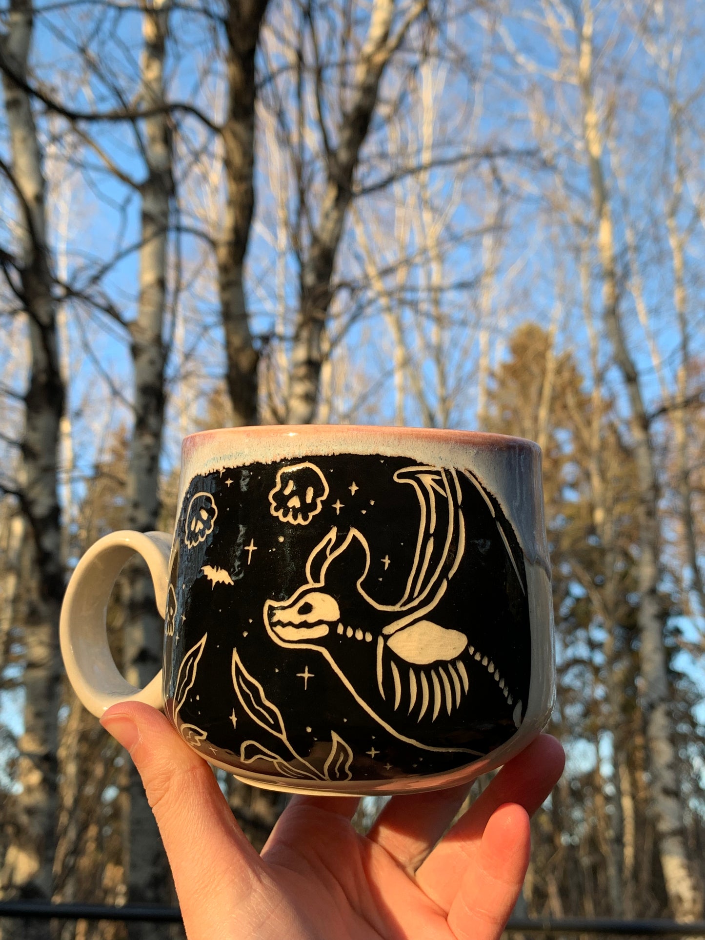 002 Skeletal Bat Mug