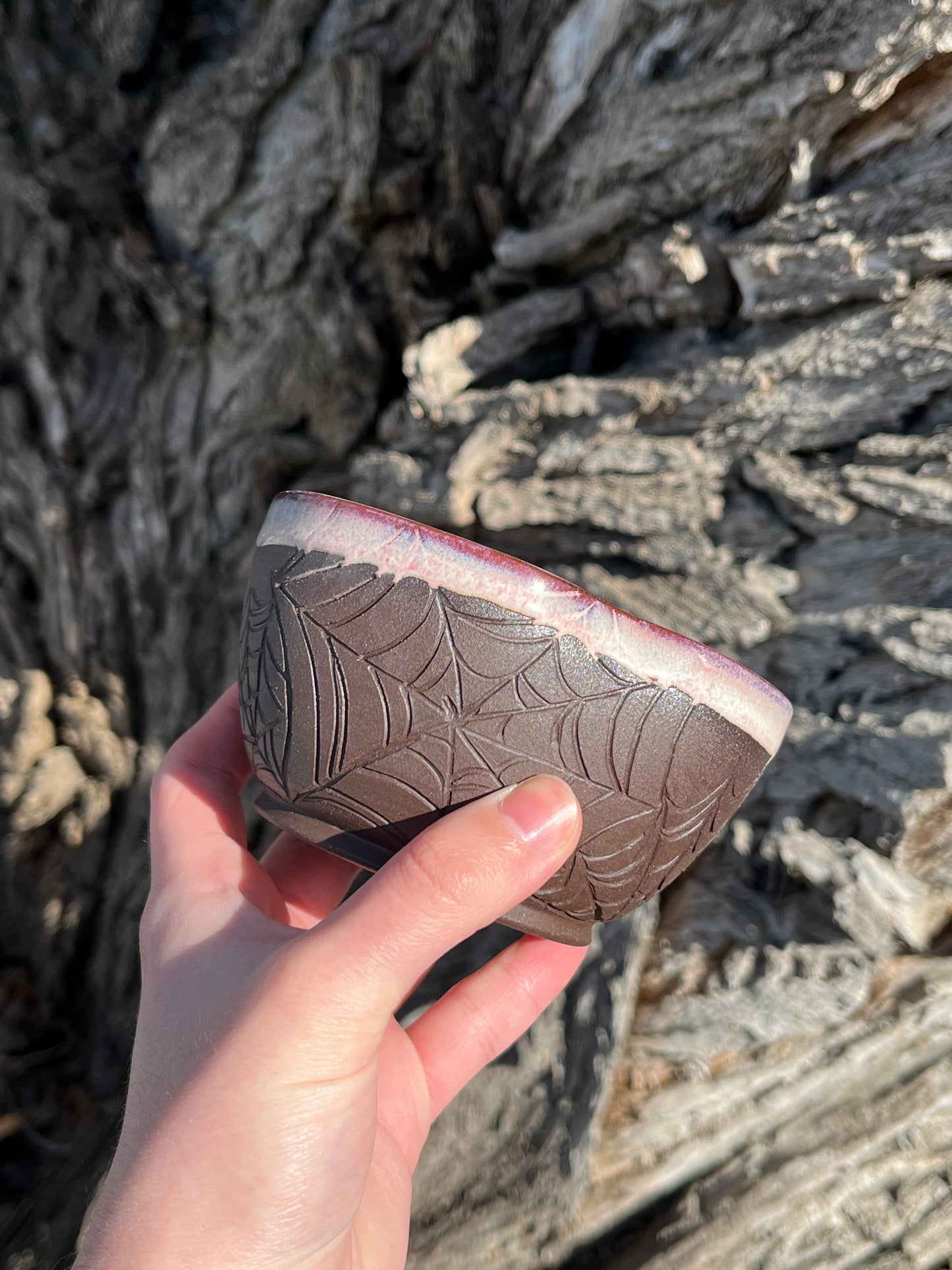 006 Pink Spiderweb Bowl