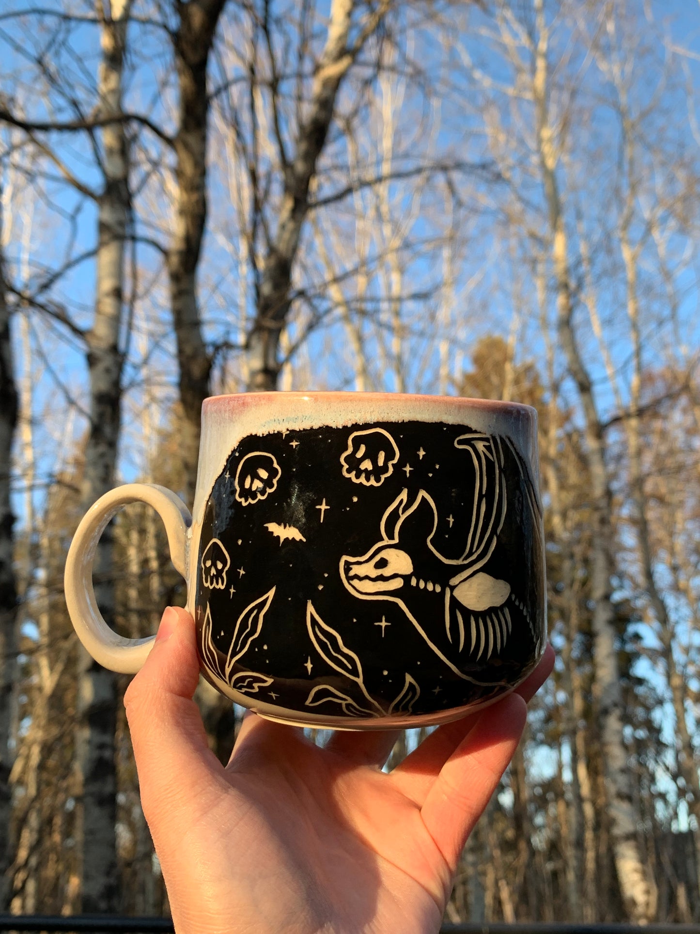 002 Skeletal Bat Mug