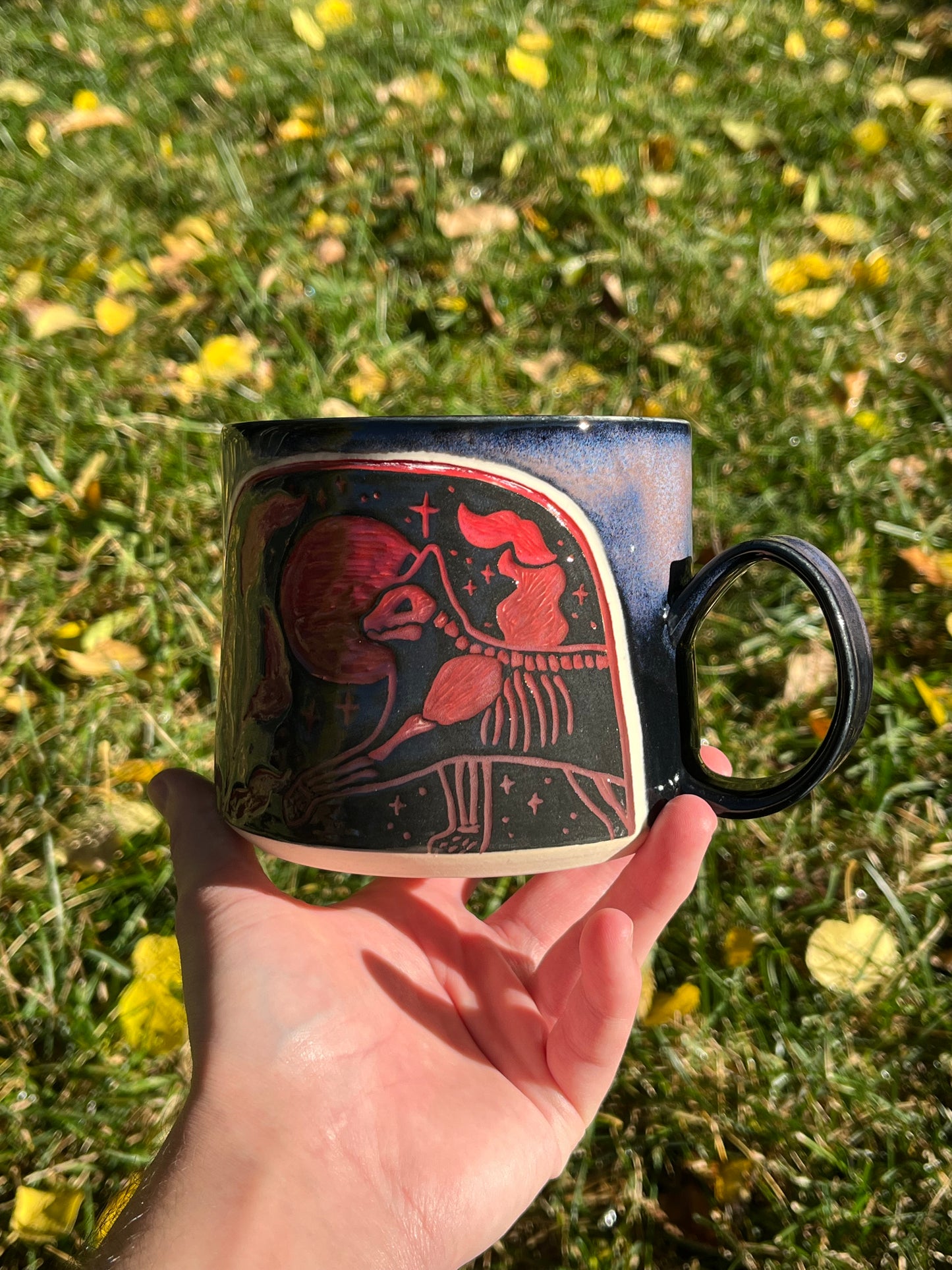 001 Blood Red Cat Mug