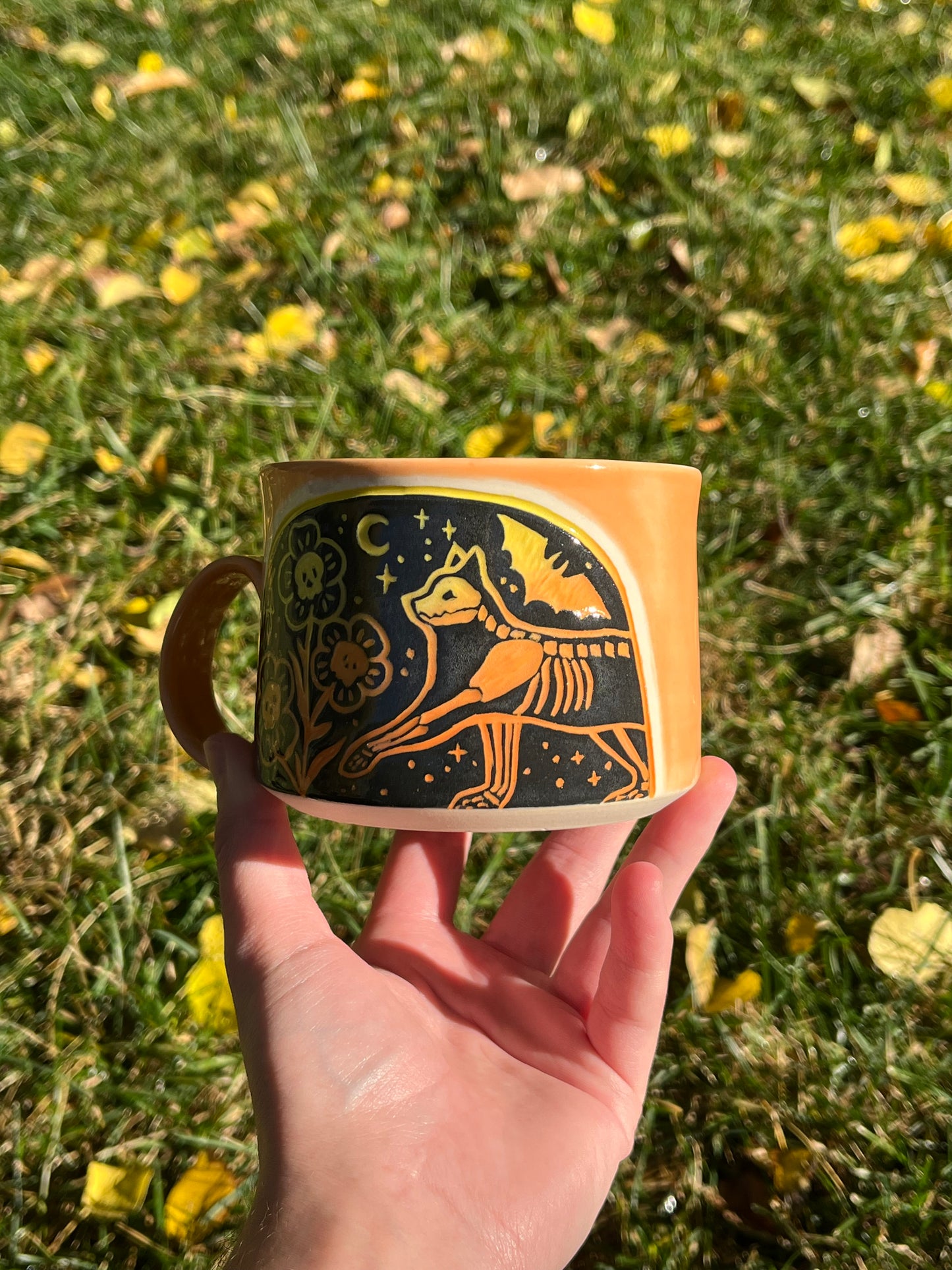 003 Pumpkin Orange Cat Mug