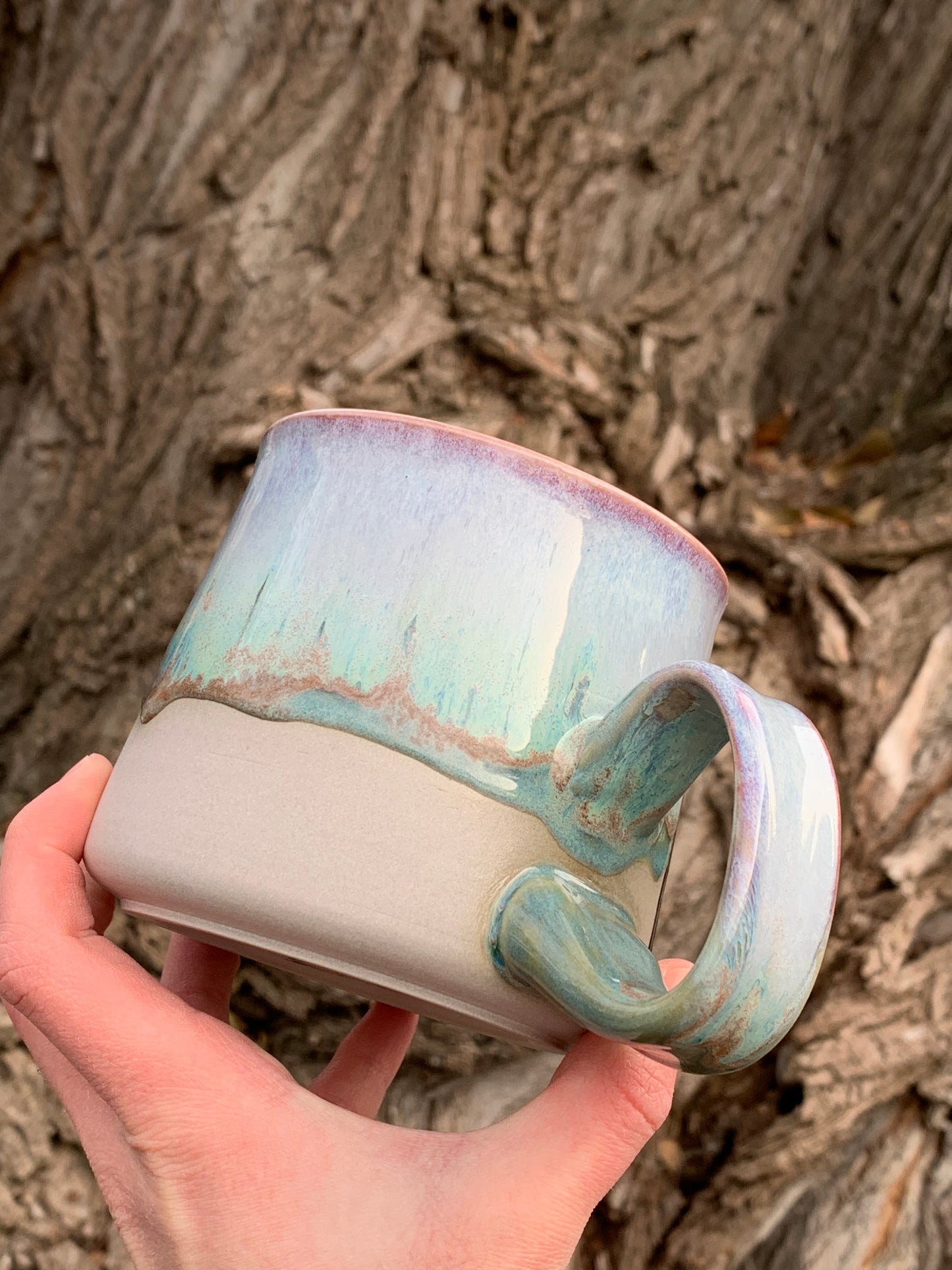 013 Purple Clay Mushroom Mug