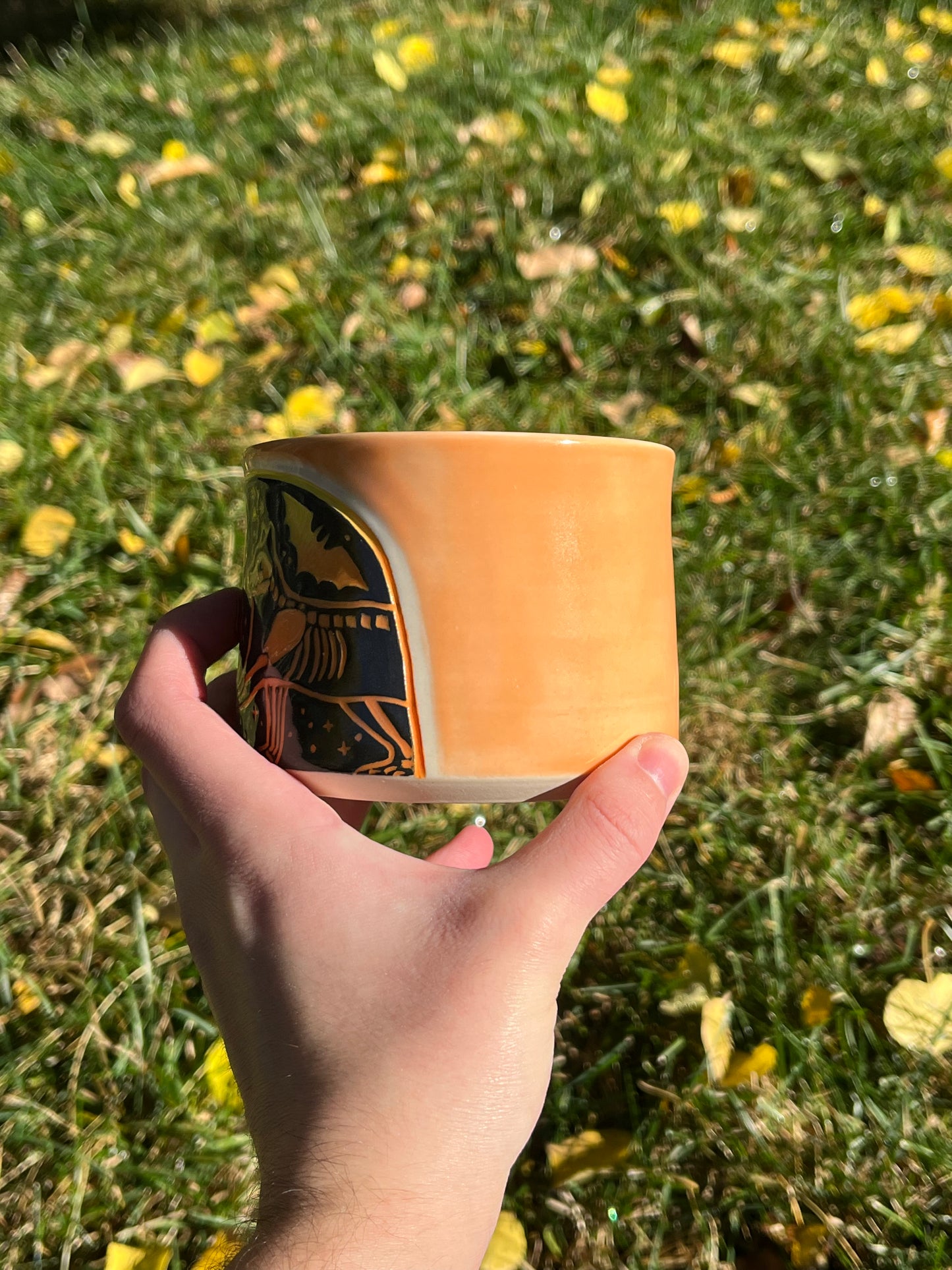 003 Pumpkin Orange Cat Mug